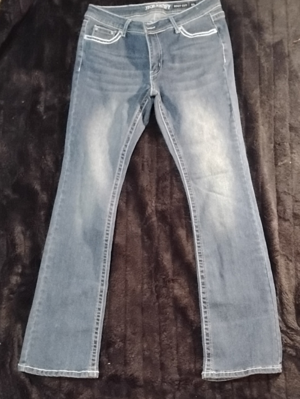 J for Justify Women's Boot Cut Jeans in Faded Blue